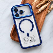 LK-T02 - Trasparente Blu con Copri Fotocamera - Cover MagSafe