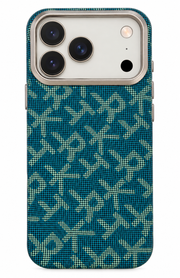 LK-A04 - Fibra Aramidica Verde Acqua Monogramma - Cover Premium