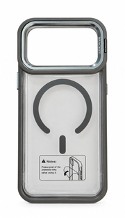LK-T03 - Trasparente Grigia con Copri Fotocamera - Cover MagSafe