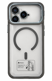LK-T03 - Trasparente Grigia con Copri Fotocamera - Cover MagSafe