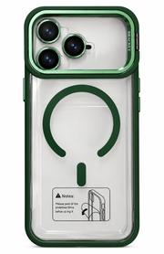 LK-T01 - Trasparente Verde con Copri Fotocamera - Cover MagSafe