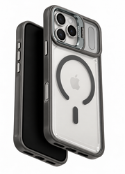 LK-T05 - Trasparente Grafite con Copri Fotocamera - Cover MagSafe
