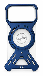 LK-B04 - Bumper Metallo Blu con Supporto - Cover Aperta
