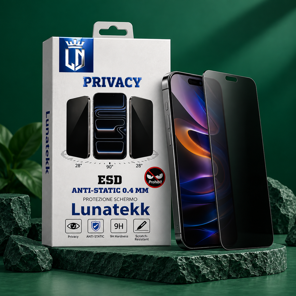 Vetro Temprato Anti-Statico Privacy ESD Lunatek 0,4 mm