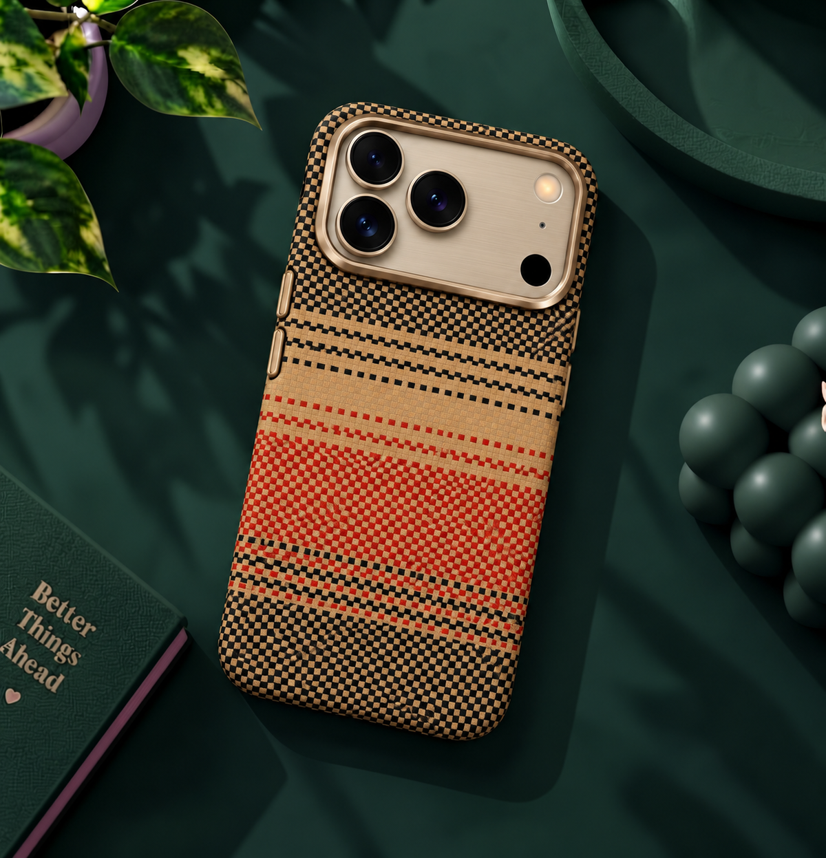 LK-A02 - Orange Gradient Aramid Fibre - Premium Phone Case