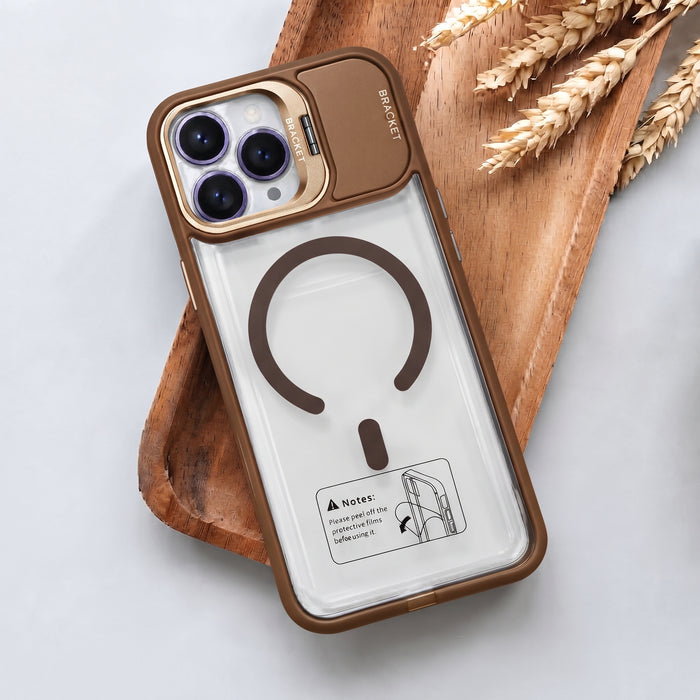 LK-T06 - Trasparente Marrone con Copri Fotocamera - Cover MagSafe