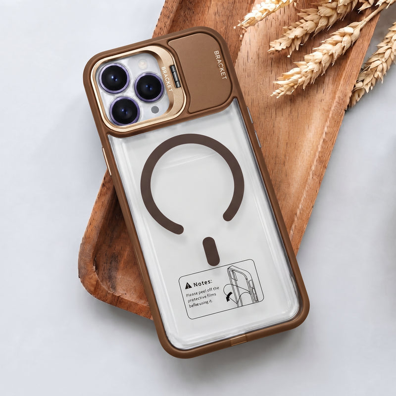LK-T06 - Trasparente Marrone con Copri Fotocamera - Cover MagSafe